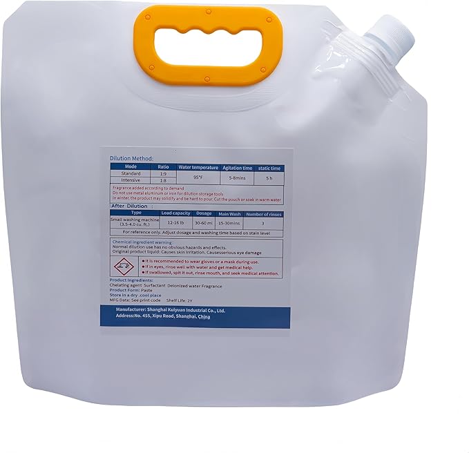 Liquid Laundry Detergent Refill, 20X Concentrated Bulk (Makes 2.6 Gal / 300 Loads) Stain & Odor Fighter, HE Compatible, Great Value for Large Families