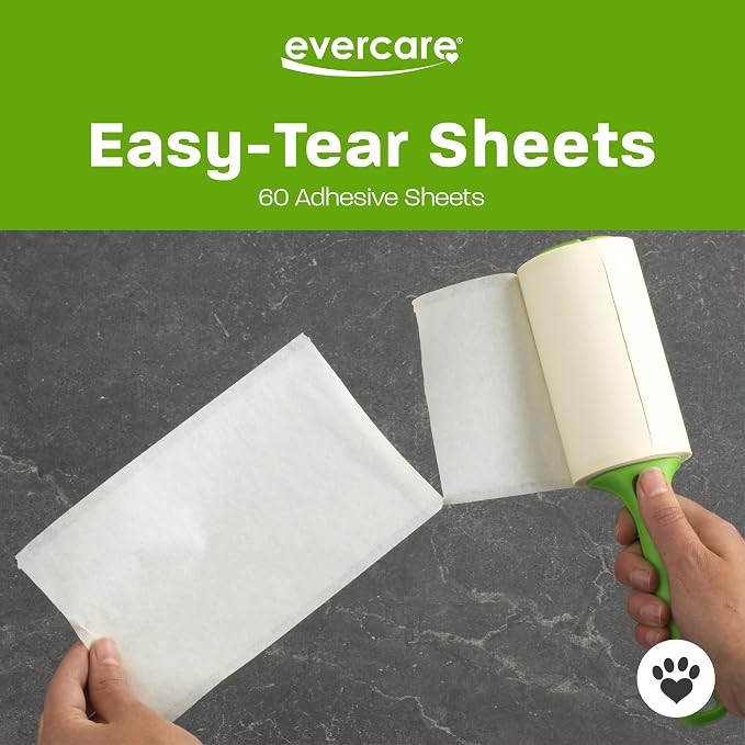 Evercare Lint Roller Pet Hair Remover Giant 60 Layers Per Roll, Green - Image 5