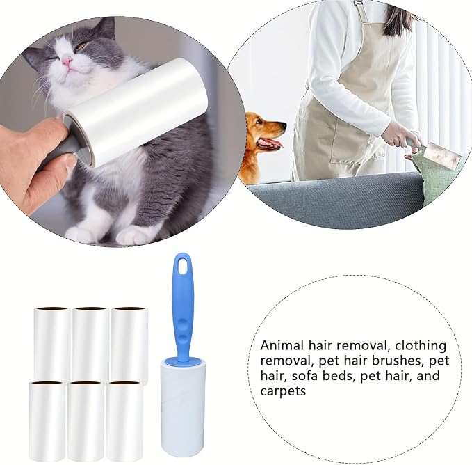 Extra Sticky Lint Roller Mega Value Set 900 Sheets for Pet Hair Removal and Clothes, Dog and Cat Lint Remover, 10 Pack - Image 10