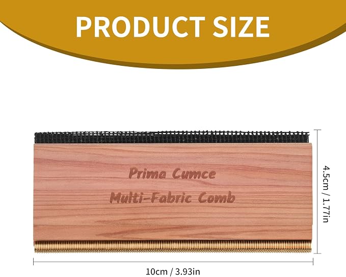 Cashmere Comb ?€? 100 x 44 x 10mm Multi-Fabric Shaver for Clothing ?€? Durable Cedar Wood Comb with Metal Pick ?€? Easy to Use and Portable Fiber Cloth Pilling Remover Ideal for Sweaters, Fuzz - Image 6