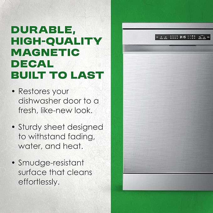 Stainless Steel Dishwasher Magnet Cover (23" x 28" Sheet) magnetic dishwasher cover panel Refrigerator Appliance Covers, Black Appliances Decorate Sticker cover for front of dishwasher