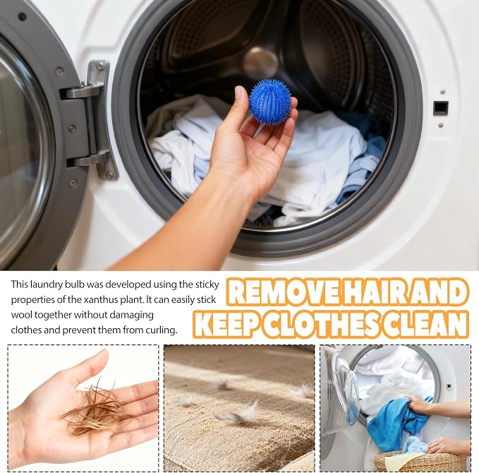 Pet Hair Remover for Laundry, Reusable Dog & Cat Hair Remover Tool, Effectively Removes Pet Hair, Lint and Dander from Bedding and Clothing, Suitable for Washing Machines, Dryers -12PCS - Image 7