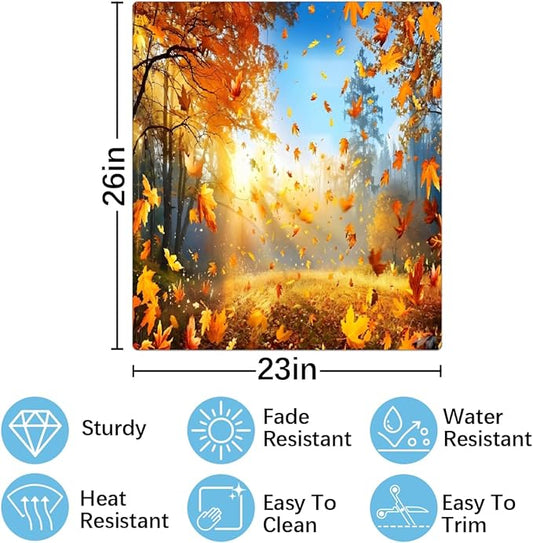 Autumn Forest Landscape Dishwasher Magnet Cover for The Front Magnetic Dishwasher Door Covers Dish Washer Sticker Wrap Home Decorative Appliances Panel Decal Kitchen Decor 23" x 26" (Magnetic)