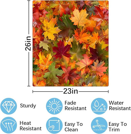 Autumn Color Maple Leaves Dishwasher Magnet Cover for The Front Magnetic Dishwasher Door Covers Dish Washer Sticker Wrap Home Decorative Appliances Panel Decal Kitchen Decor 23" x 26" (Magnetic)