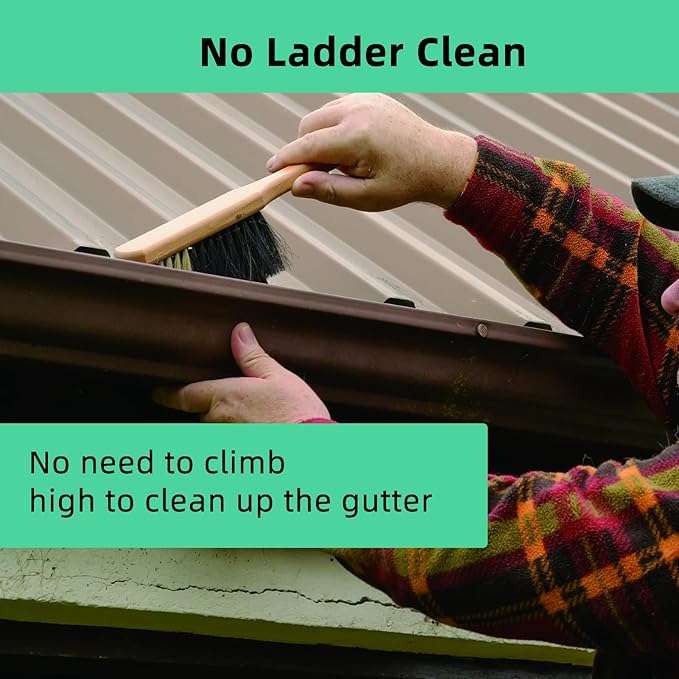 Gutter Cleaning Tools,Metal Rain Gutter Cleaner,Multi-Angle Gutter Cleaning from The Ground,4-13.5FT Extension Pole High Reach Leaf Cleaning from Gutter Guard.