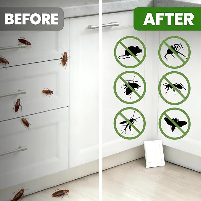 Eco Defense Pest Control Pouches - All Natural - Repels Rodents, Silverfish, Spiders, Roaches, Ants, Squirrels, & Other Pests