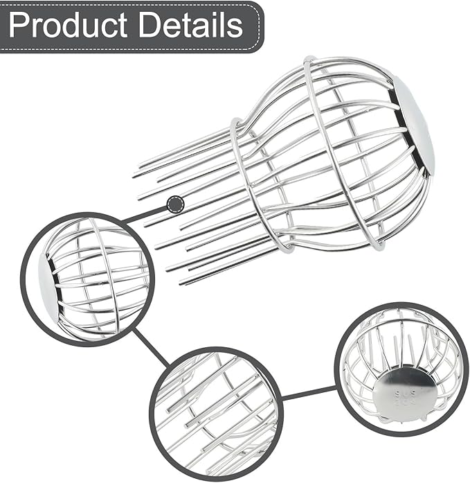 304 Stainless Steel Drain Filter Strainer, Anti-Blocking Round Downspout Mesh Cover for Roof Gutter Cleaning Tool(75MM)