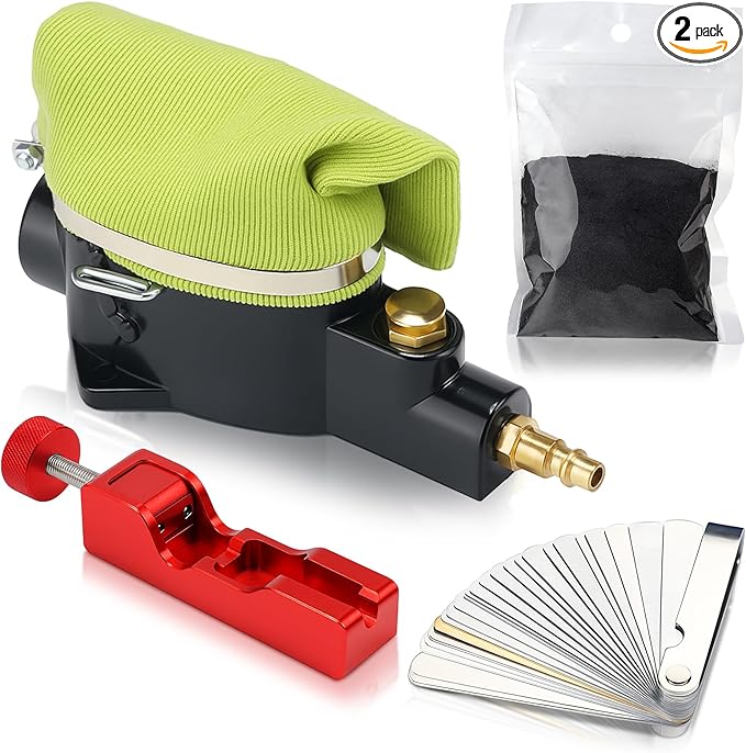 Lounsweer Air Spark Plug Cleaner Spark Plug Gap Tool Kit Sandblaster Cleaner Tool with Blasting Abrasive Material and Fabric Clean Bag for Remove Carbon Buildup Motorcycles, Lawn Mowers, Vehicle