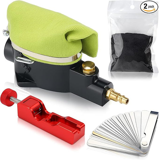 Lounsweer Air Spark Plug Cleaner Spark Plug Gap Tool Kit Sandblaster Cleaner Tool with Blasting Abrasive Material and Fabric Clean Bag for Remove Carbon Buildup Motorcycles, Lawn Mowers, Vehicle