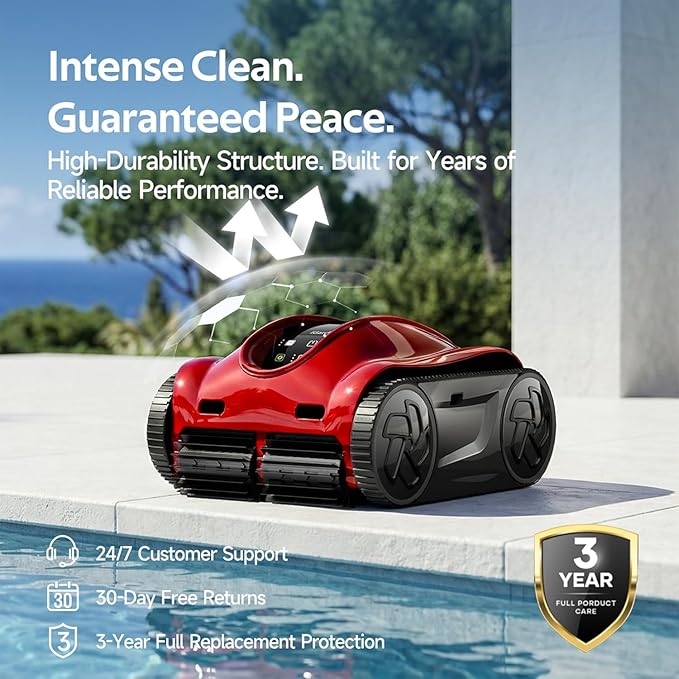 (2025 Upgrade) iGarden Pool Cleaner K Pro, 10H Max Runtime, Cordless Robotic Pool Vacuum for Inground Pools, Touchscreen, Smart Navigation, 200% Turbo Suction, Ultra-Fine Filtration, Auto-Parking