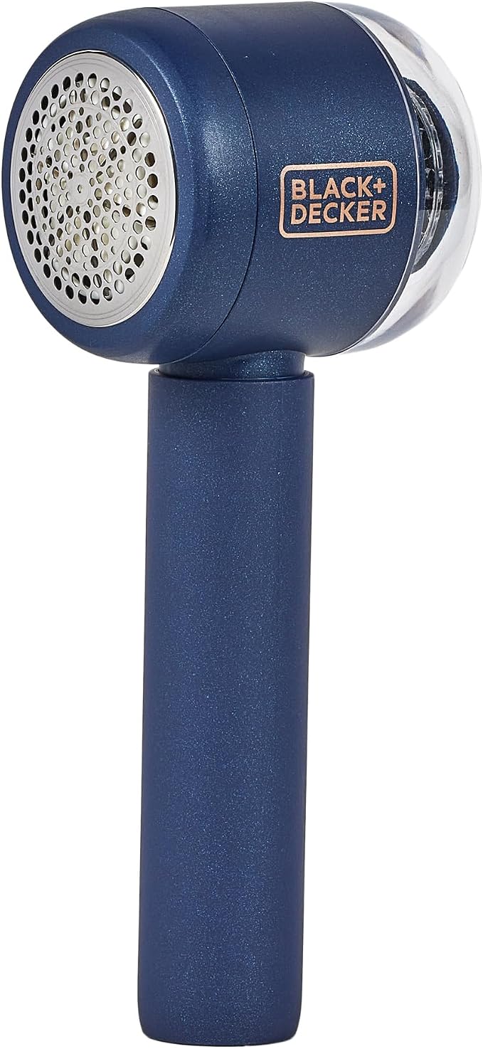 BLACK+DECKER Rechargeable USB-C Fabric & Garment Shaver – Large Capacity Lint Remover for Clothing and Upholstery, 6 Stainless Steel Blades by Unknown