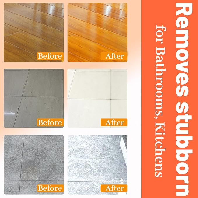 Tile Cleaner, Grout Cleaner for Tile Floors, Original Floor Cleaner Black Bottle, Laminate Floor Cleaner, Multipurpose Powerful Stain Removing Liquid for Bathroom, Kitchen, Tiles, Porcelain(2)