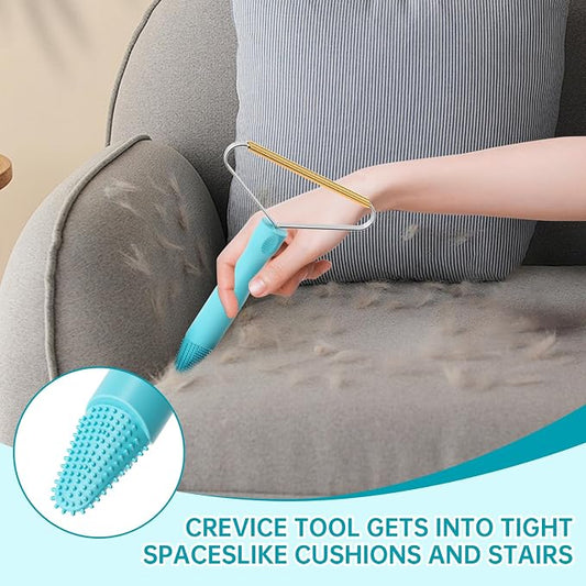 Pet Hair Remover, Dog Cat Carpet Rake, Lint Remover Shaver for Sofas-2pack | Wool Hand Pet Hair Removal Tool, Cleans Carpets Car Cushions Pet Beds Furniture, Works on All Fabric & Rug - Image 2
