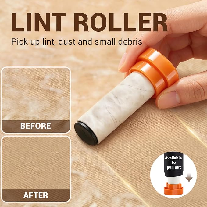 Fabric Shaver, 3 in 1 Lint Remover with Hair Remover Brush & Lint Rollers, Digital Led Display, 3 Speeds with Replaceable Blades, Remove Pilling for Clothes, Furniture, Sweater, Couch, Blanket, Pet - Image 4