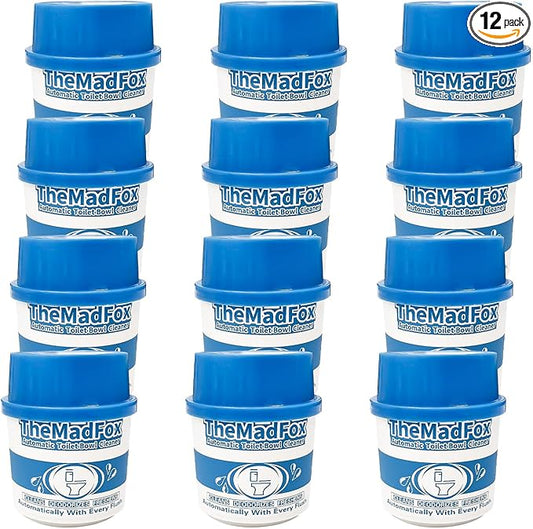 12 Pcs Enzymatic Automatic Toilet Bowl Cleaner Bottles, Long-Lasting Toilet Tank Cleaner for Hard Water Stains & Rings, Chemical Free Bathroom Cleaning Product for Tank Bathroom
