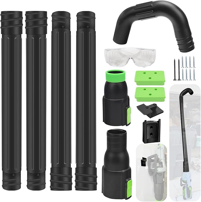 Gutter Cleaning Attachment Replaces AGC1000 Cleaning Kit & Mounting Bracket Kit for EGO 530CFM 580CFM 575CFM 650CFM 615CFM LBX6000, W/Battery Holders - Easily Clear Leaves And Debris From Gutters