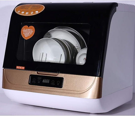 Portable Countertop Dishwasher, 5-Liter Compact Mini Dishwasher, Glass & Fruit Washing, Hot Air-dry Storage, Portable Washing Machine for Apartments, Dorms and RVs