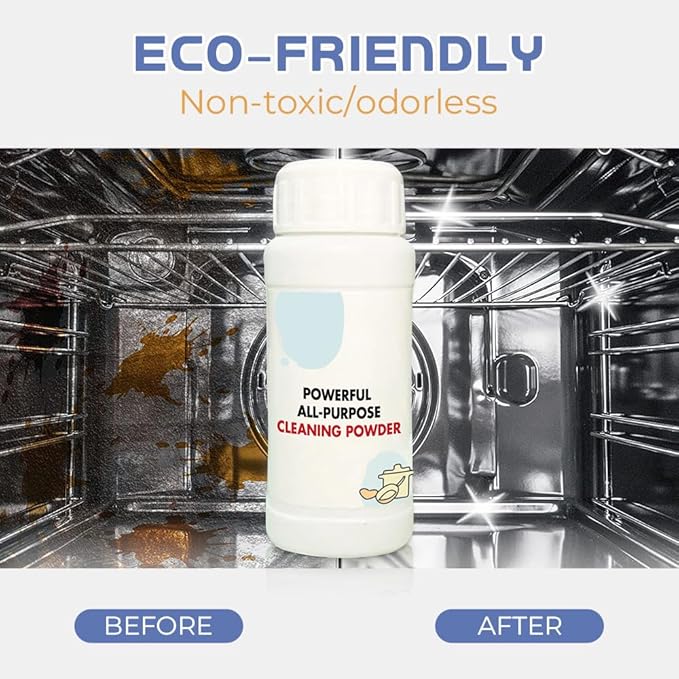 Powerful Kitchen All-purpose Powder Cleaner, 2025 New Super Strong Grease Remover, Instant Kitchen All-Purpose Cleaning Powder, Heavy Kitchens Duty Degreaser Multi-Purpose Cleaning Paste (1, 250g)
