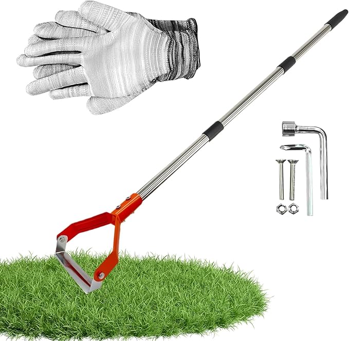 Garden Hoe for Weeding | Heavy Duty Loop Long Handle Shovel,Metal Weeder Scraper Gardening Hoe - for Digging Trenching Loosening Hoeing Edging Farm Lawn Backyard Patio Flower Bed