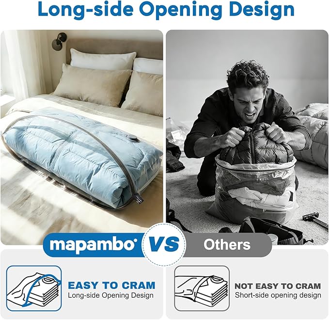 Space saving Vacuum Storage Bags for Travel Packing with Pump