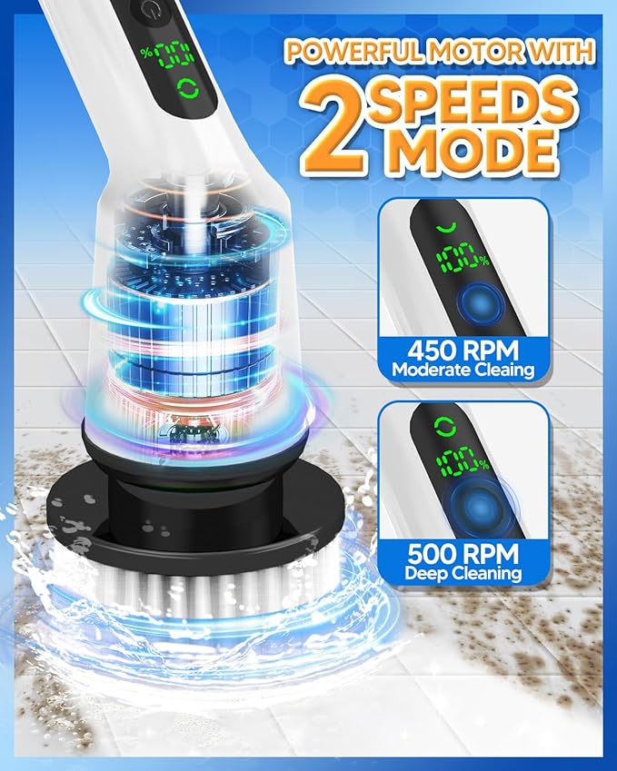Electric Spin Scrubber (White)