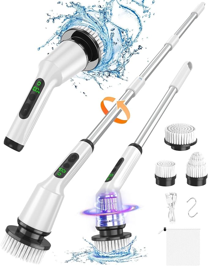 Electric Spin Scrubber (White)