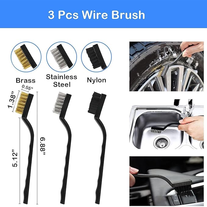Car Cleaning Brush | 29-Piece Washing Scrubber Set for Vehicle,Vehicle Washing Brushes | for Truck Sedan SUV RV Garage Outdoor Home