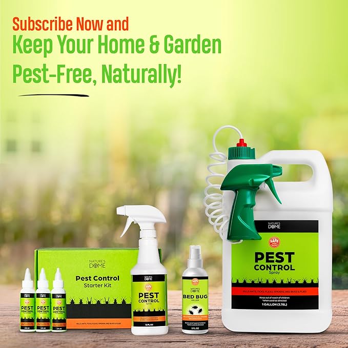 Nature’s Dome Pest Control Concentrate Spray 12 Oz | 100% Natural, Eco-Friendly Bug & Ant Spray That Makes 1 Gallon | Eco-Friendly Bug Spray for Flea, Ticks, Ant & Mosquitos | Safe for Pets & Kids
