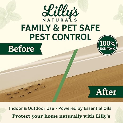 Diatomaceous Earth Food Grade with Peppermint Oil Crawling Insect Killer | Indoor Pest Control Powder for Bed Bug, Roach, Ant, Fleas | Lilly's naturals, 1 lb