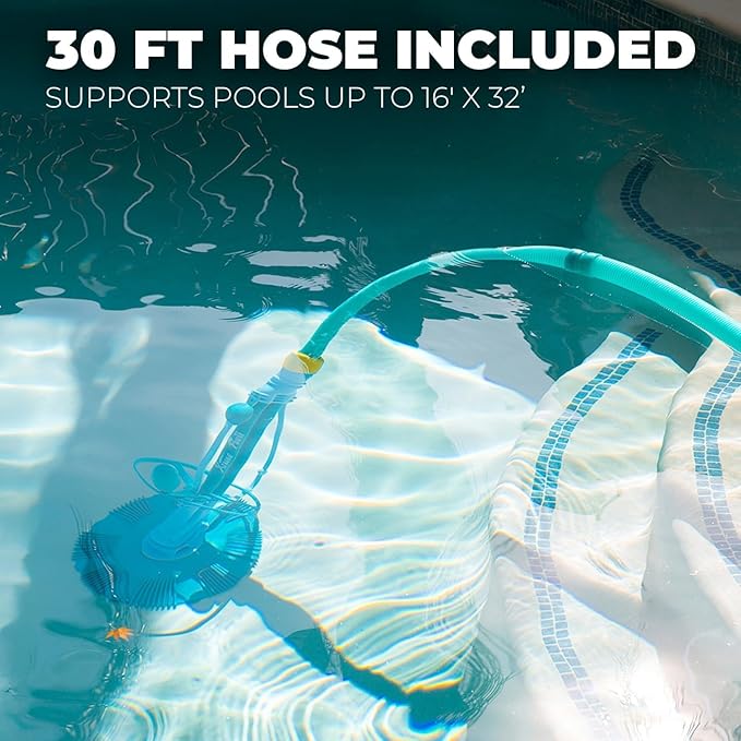 XtremepowerUS Automatic Pool Cleaner Sweeper Vacuum-Generic Pool Cleaner Sweep High Flow Suction In-Ground Pool with Hose Set (Pool Cleaner Set)