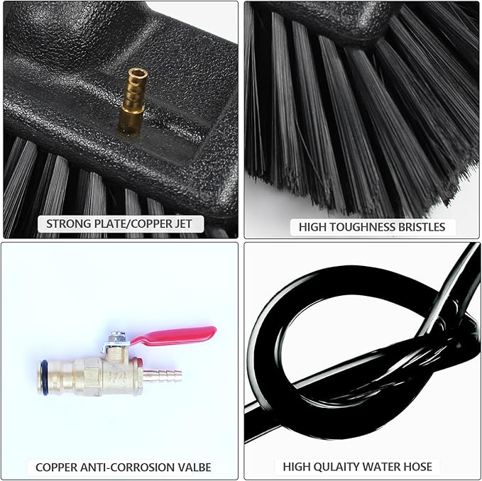 9M Telescopic Window Cleaning Pole Hose Fed Water fed Extendable Solar Panel Conservatory Brush Kit Roof Cleaning Tools