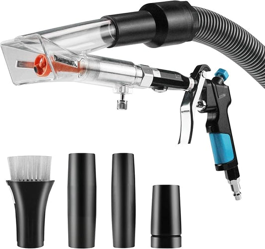 2IN1 Car Interior Detailing Air Blow Gun & vacunm Gun with Adjustable Air Flow Nozzle,Cleaning Gun Quickly Blasts Dirt and Dust from Surface Works with Air Compressor(Upgrade Rotate Tube)