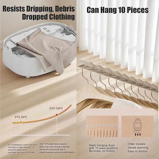 Steam Closet Vertical Steam Iron, 1000w Wireless Collapsible Steamer, Quick-Dry Rack, One-Key Care for Clothes & Fabric