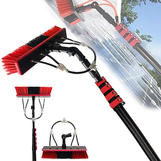 12-36 Foot Window Cleaning Water Fed Poles,Window Cleaning Water Fed Poles Roof Cleaning Tools Solar Panel Cleaning Brush 35m Brush Head Easy to Install Steel Buckle Fastening,10.8m/36FT