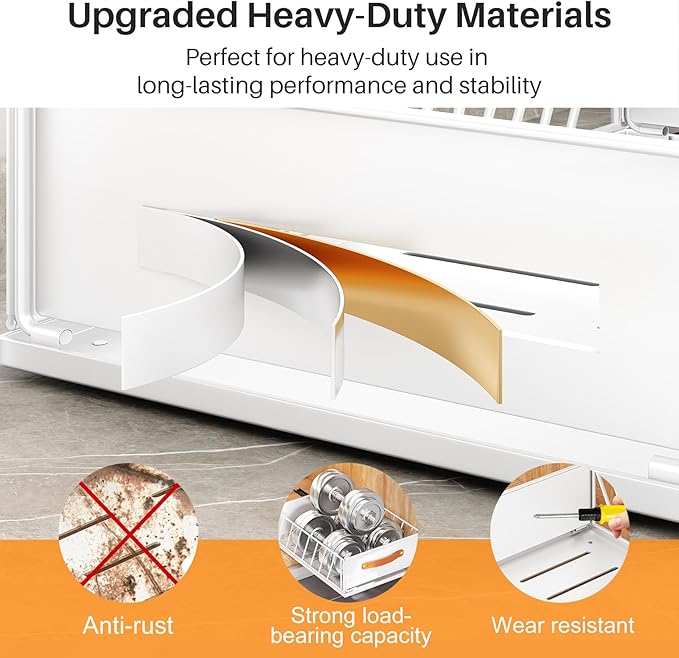 Pull out Cabinet Organizer Fixed with Adhesive Nano Film,Heavy Duty Slide out Pantry Shelves Drawer Storage,Sliding Mesh Cabinet Basket with Handle for Kitchen, Bathroom,Home, 11.8W"X 15.7D"X6.2"H