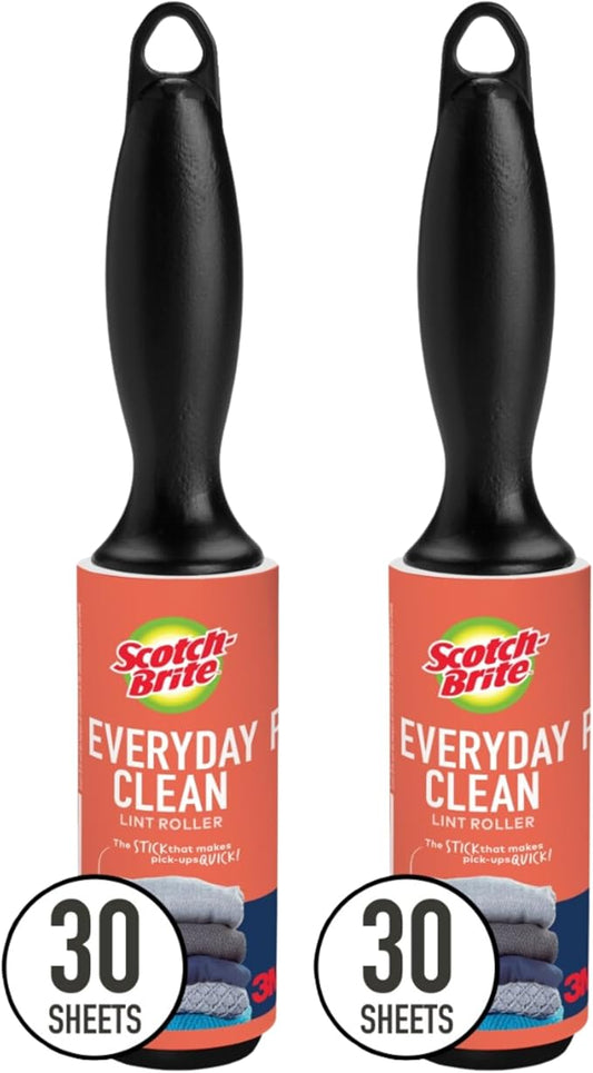 Scotch 3M Mini Lint Rollers 2-Pack (30 Sheets Each), Travel-Size Portable Sticky Lint Removers for Clothes, Furniture, Car Interiors and Pet Hair - Image 2