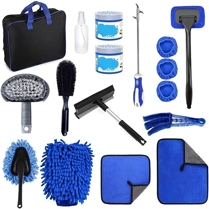 Car Washing and Wiping Splicing Rod mop Cleaning kit(17 Pieces)
