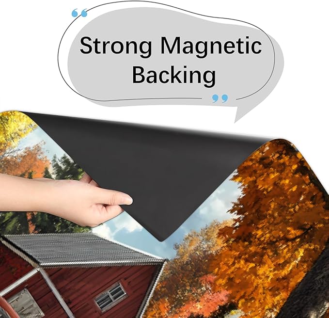 Autumn Farm Landscape Dishwasher Magnet Cover for The Front Magnetic Dishwasher Door Covers Dish Washer Sticker Wrap Home Decorative Appliances Panel Decal Kitchen Decor 23" x 26" (Magnetic)