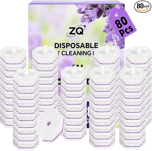 80 Count Toilet Wand Refills for Clorox, Disposable Toilet Brush for Clorox ToiletWand Cleaning System, Upgrade Toilet Bowl Cleaner Refill Pads for Closestool Cleaning,No Falling Apart,Light Scent