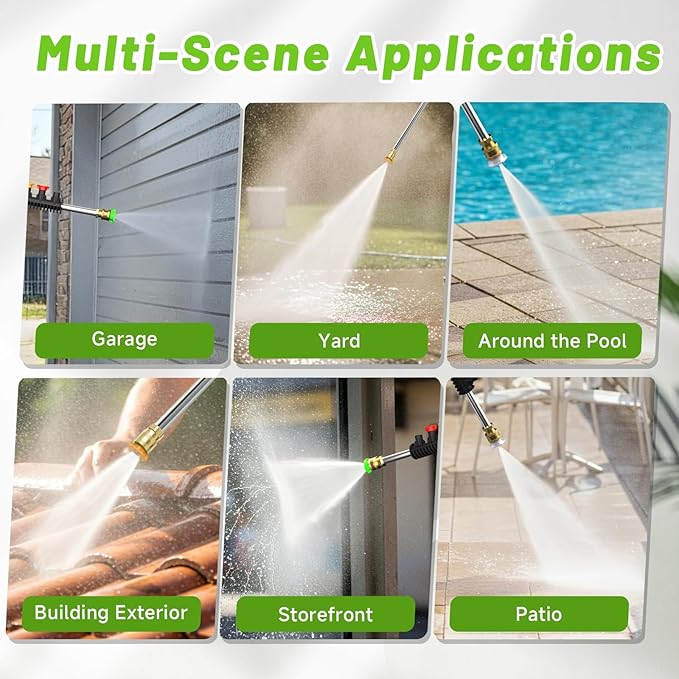 Pressure Washer, Power Washer with Foam Cannon,High Pressure Cleaning Machine with 4 Nozzles for Car, Patio, Driveway,Fences,Decks