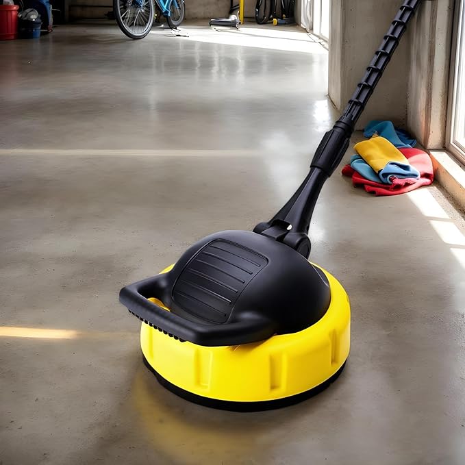 Pressure Washer - Flat Cleaner Attachment with Connector, Rotary Cleaning Tool Outdoor Use, Durable Power Wash Equipment, Splash-Free Design | Accessories for Concrete Decks Patios Walkways