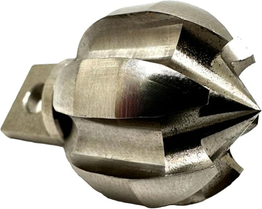 1.6” Flow Fixer Drain Cleaner Plumbing Snake Cutter Head for 2" - 3" Pipes, Clears & Scrapes Pipe Inner Walls, Fits 3/8”, 1/2" or 9/16” Cables, for Commercial & Residential Use