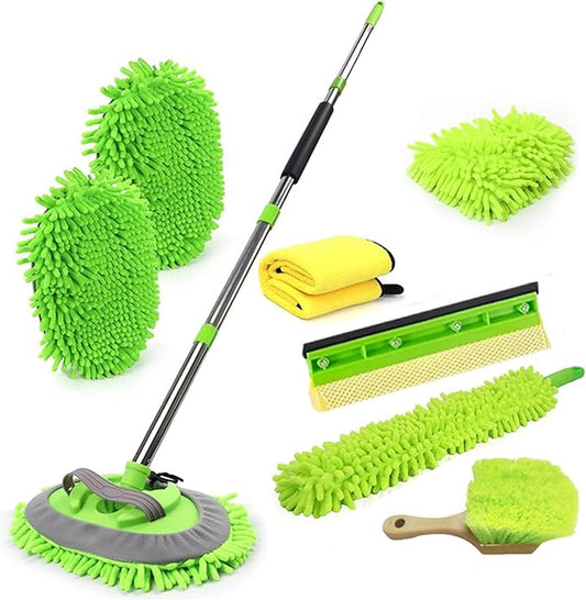 Car Washing and Wiping Splicing Rod mop Cleaning kit(8 Piece Set)