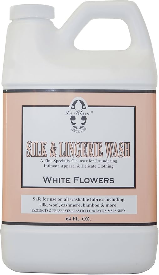 Le Blanc® White Flowers Silk & Lingerie Wash – Luxury Laundry Cleanser for Delicates- 64 oz. (1 pack)