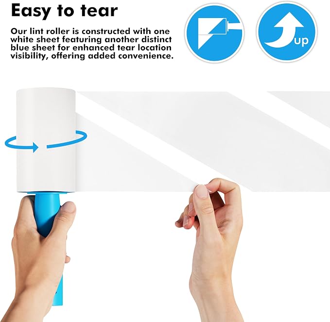 Albatross Health New England 999 Sheets Lint Rollers Refills, 9 Rollers | Easy to Peel, Home Cleaning, Lint Remover for Clothes, Furniture, Couch, Car Seats, Designed for Pet Owners - Image 3