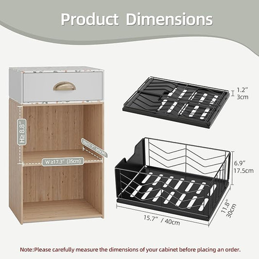 NETEL Pull Out Cabinet Organizer, 4 Pack No Drill Slide Out Drawers for Kitchen Cabinets, Metal Pantry Pull Out Shelves, Kitchen Cabinet Organizer, Pull Out Home Organizers,11.8"W X 15.7"D X 6.9"H