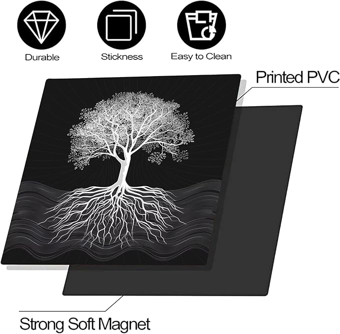 Tree of Life Dishwasher Magnet Cover, Retro Black Dishwasher Panel Decal Kitchen Refrigerator Magnets Decor Dishwasher Stickers for Farmhouse 23" x 17"