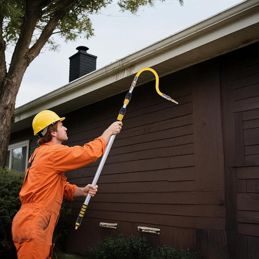 Design Ergonomic Lightweight, Tool Cleaning Gutter Extendable 1.6M / 62.9 in, Wand Roof and Gutter Adjustable, Head Bendable, Interface Water Gun High-Pressure, for Easy Cleaning