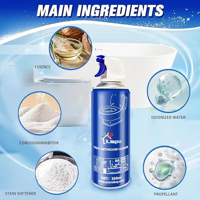 Powerful Toilet Bowl Cleaner ?€? Rapid Stain Remover, Eliminates Limescale & Odors, Fresh Mint Scent, Eco-Friendly Formula, Safe for Pipes & Septic Tanks (1)
