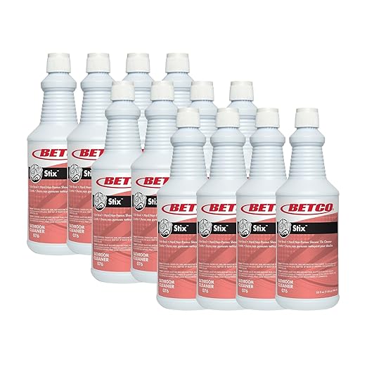 Betco Stix Toilet Bowl Cleaner, Cherry/Almond Scent, 32 oz., 12 Bottles/Carton (761200)